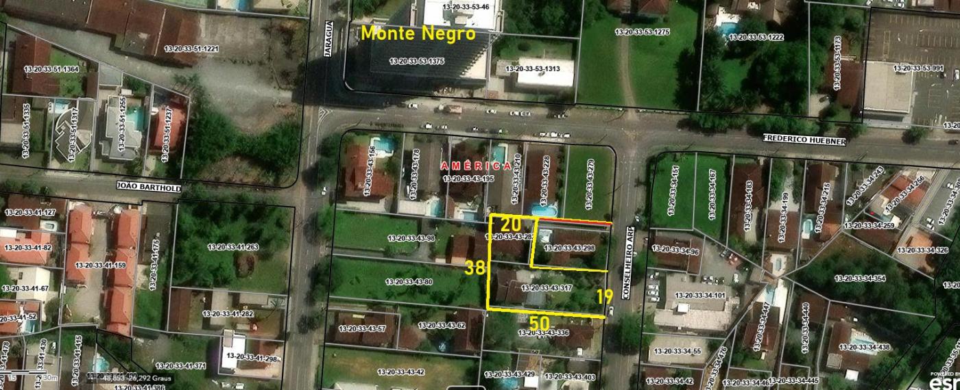 Terreno/Lote à venda  no América - Joinville, SC. Imóveis