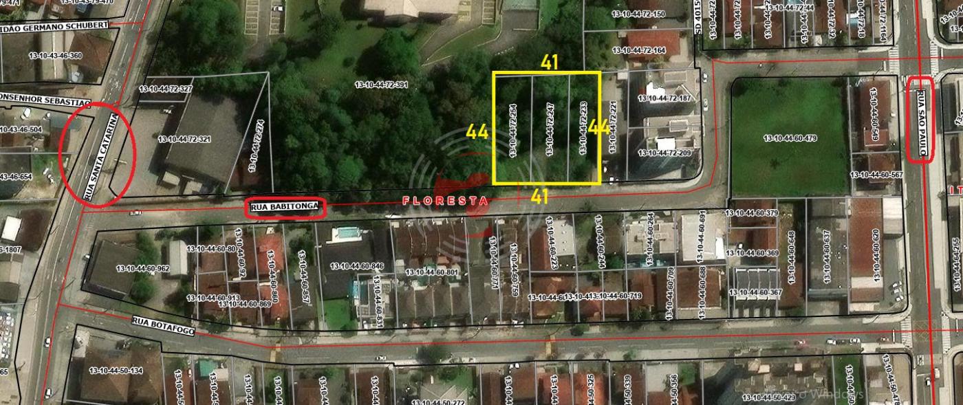 Terreno/Lote à venda  no Floresta - Joinville, SC. Imóveis