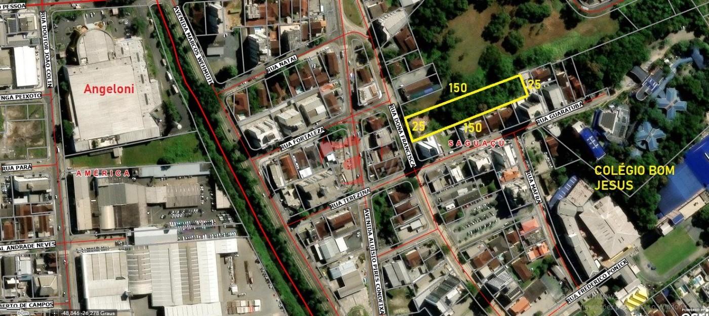 Terreno/Lote à venda  no Saguaçu - Joinville, SC. Imóveis